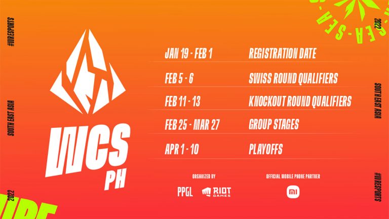 2022 PPGL WCS-PH Tournament Schedule