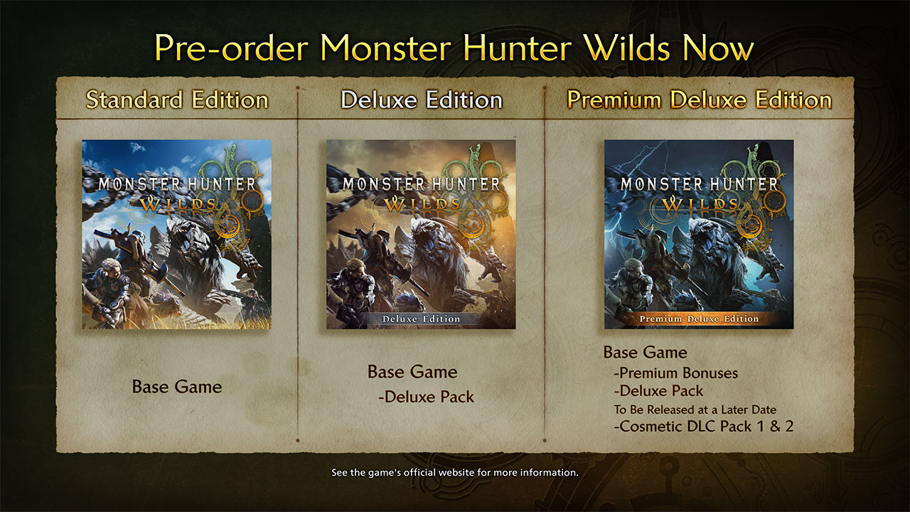 Monster Hunter Wilds Pre-order Editions